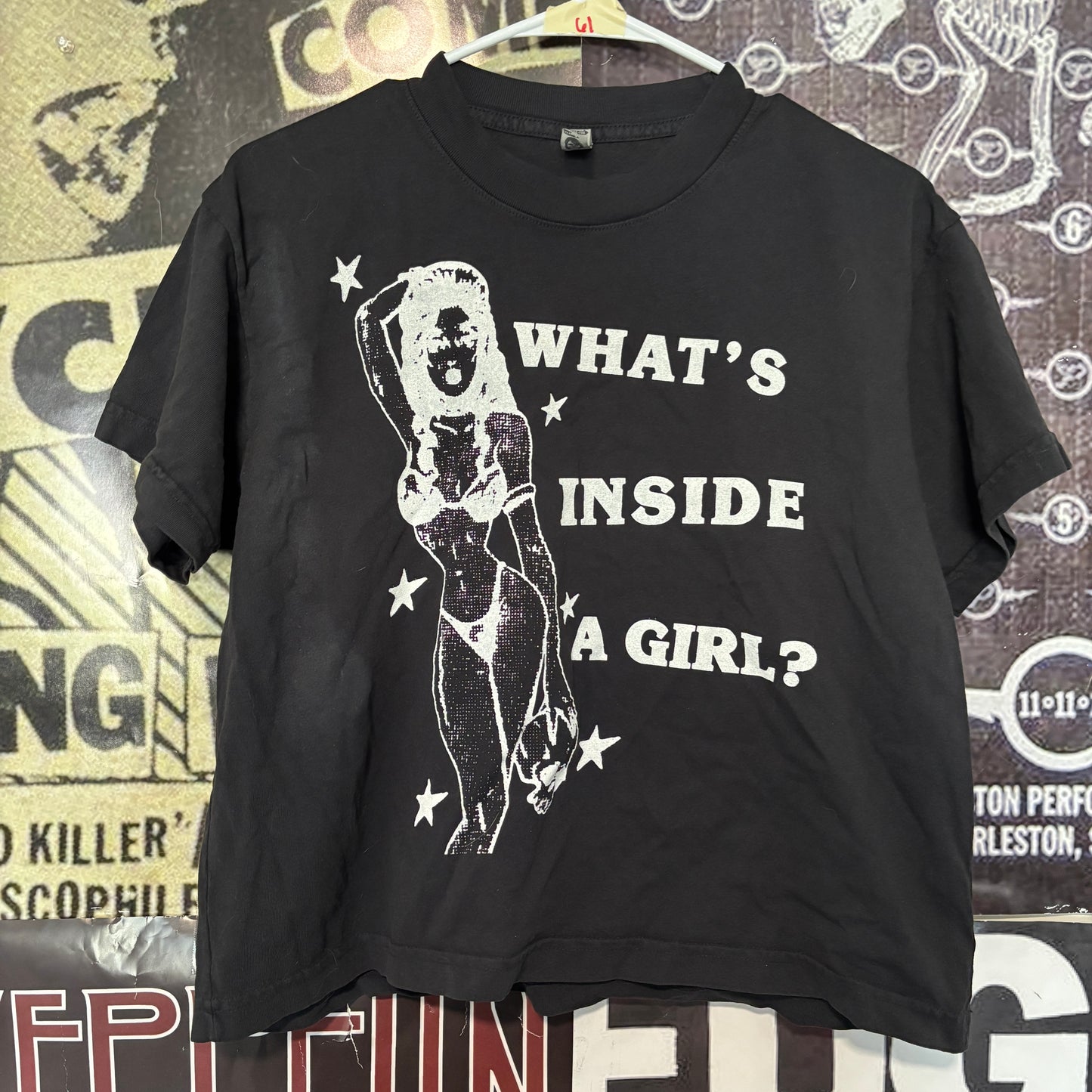 The cramps girl black boxy tee