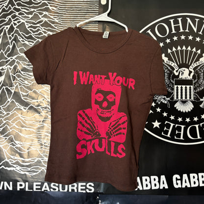 Misfits brown/red babydoll tee