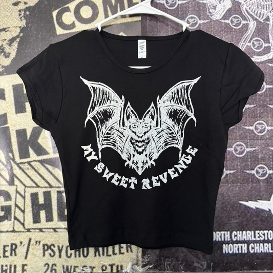 Sweet revenge black crop baby tee