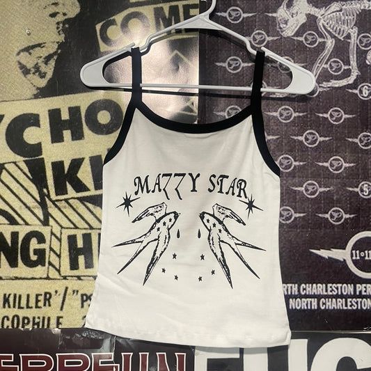 Mazzy star black/white baby tank