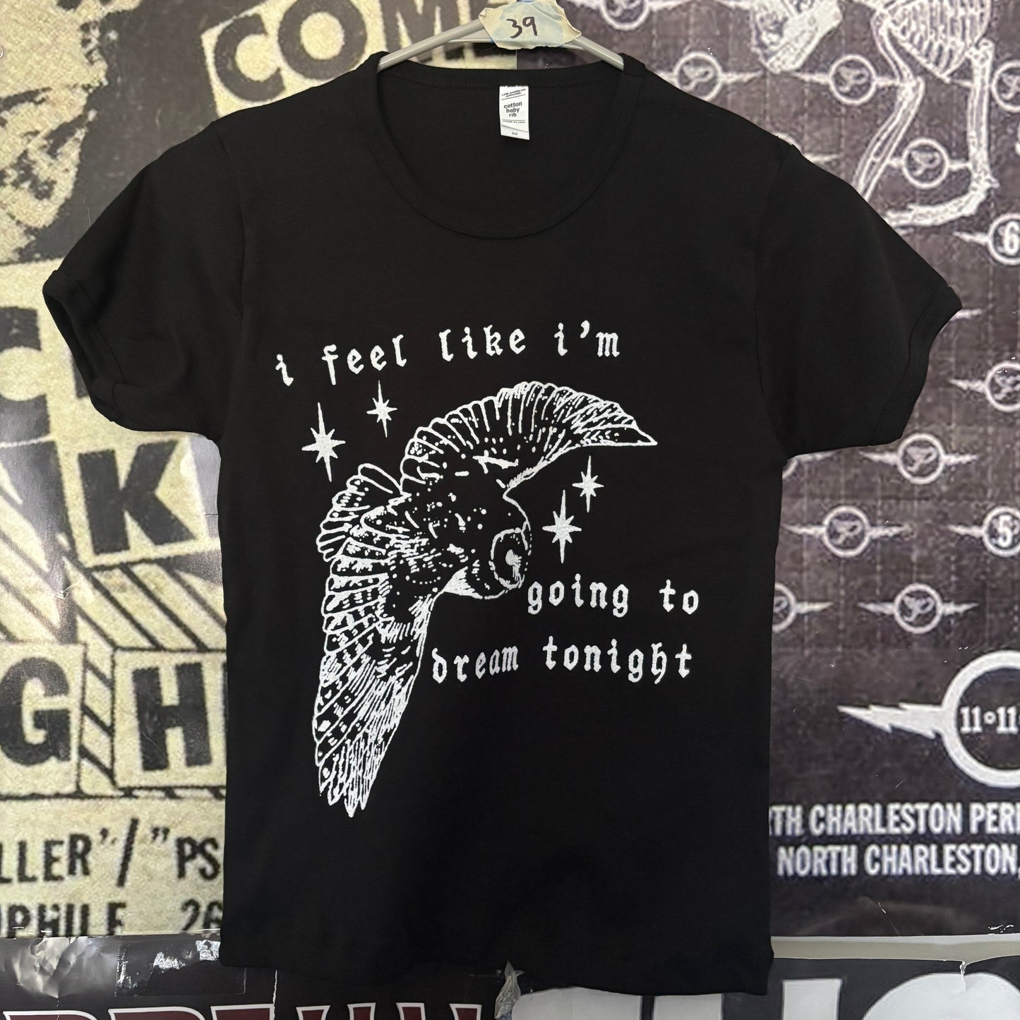 Twin peaks owl black babydoll tee