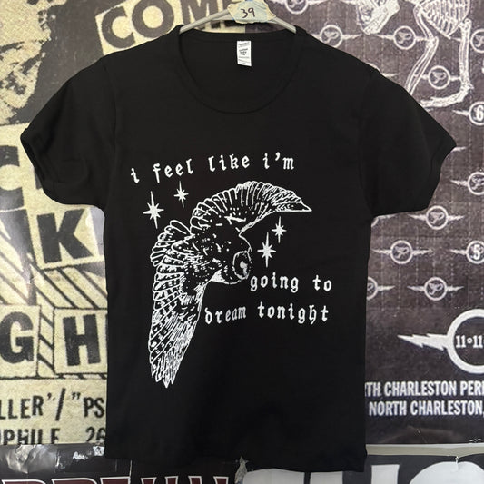 Twin peaks owl black babydoll tee