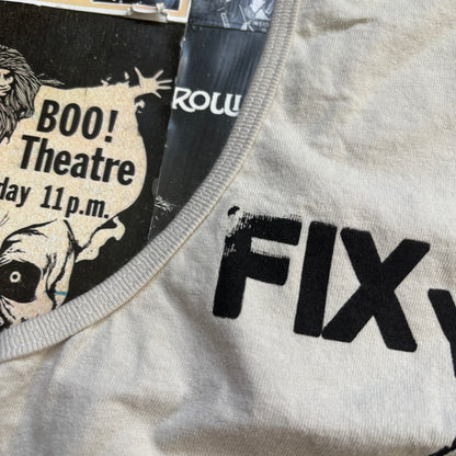 Twin peaks cream muscle tank SM/MED