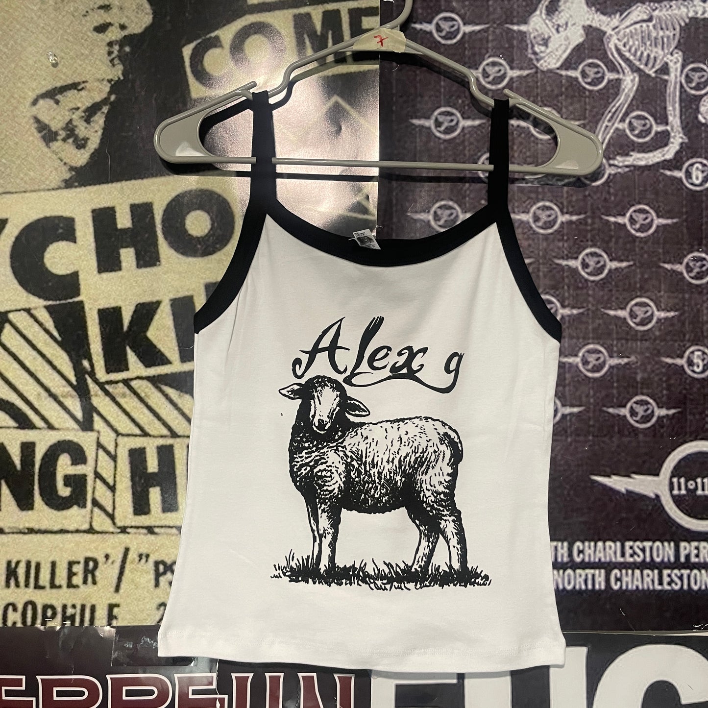 Alex g black/white baby tank