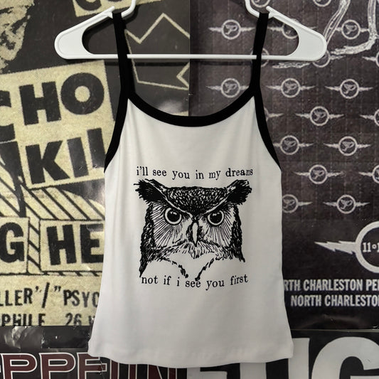 Twin peaks black/white baby tank