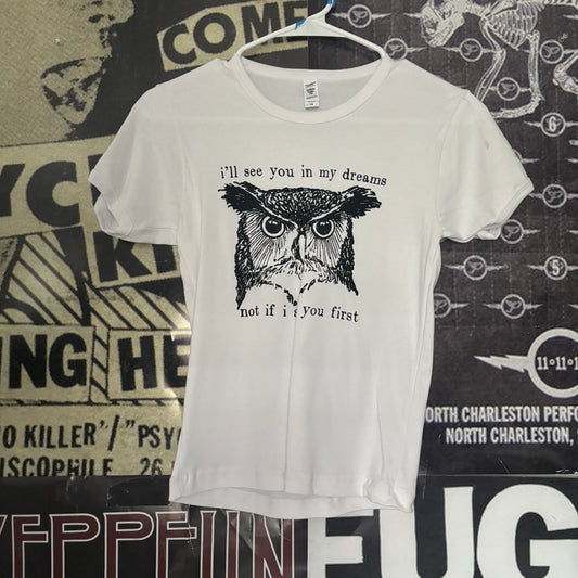 Twin peaks white long baby tee