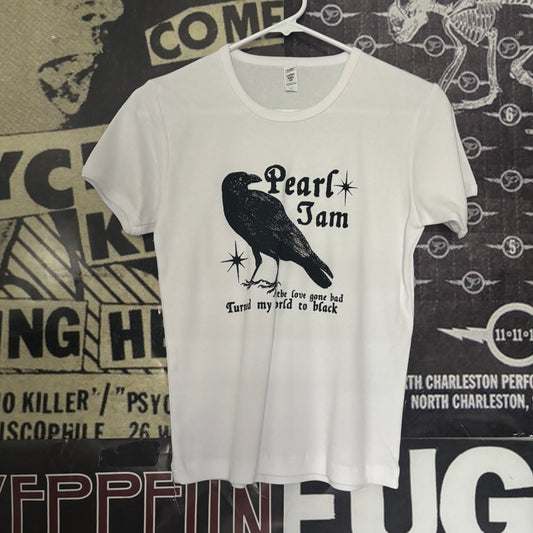 Pearl Jam white long baby tee