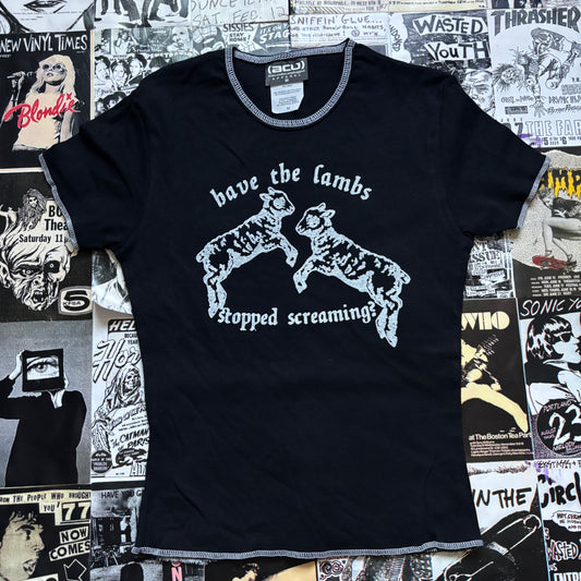 Silence lambs black/white baby tee