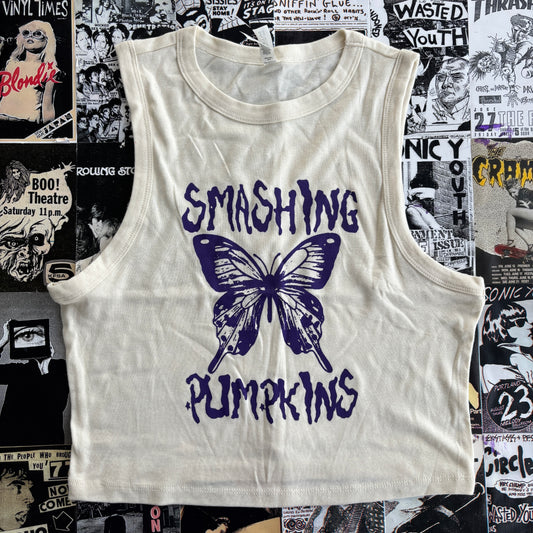 Smashing pumpkins cream/purple tank XL
