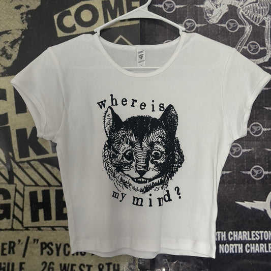 Pixies white crop baby tee