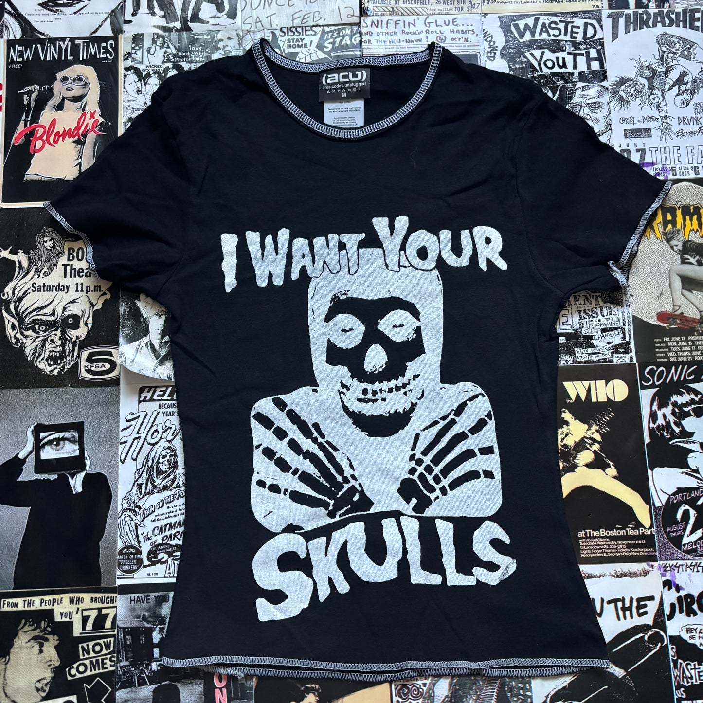 Misfits black/white baby tee
