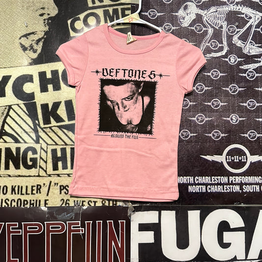 Deftones pink babydoll tee SM/MED