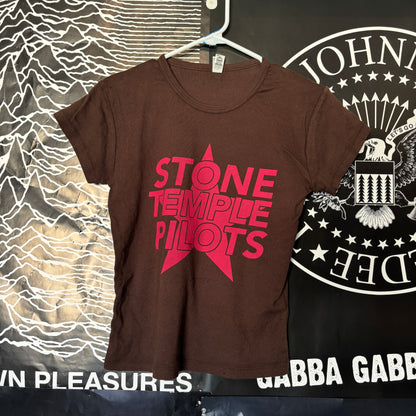 Stone temple brown/red babydoll tee