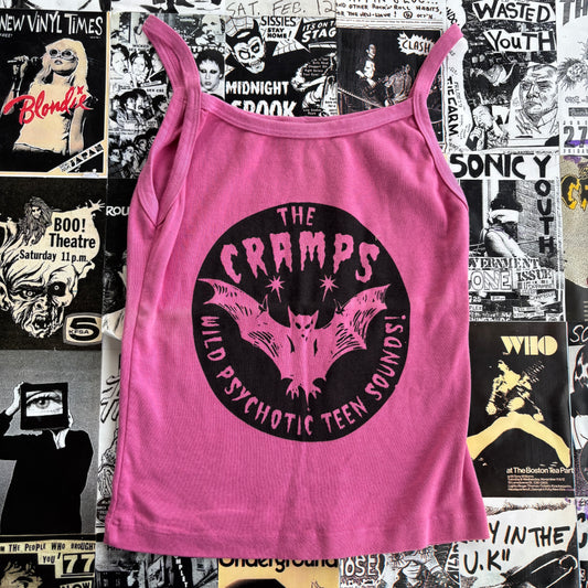 The cramps pink baby tank SM/MED