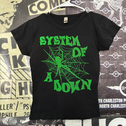 System of a Down webs black/green babydoll tee