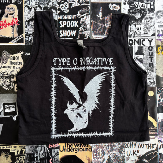 Type o negative black crop tank SM/MED