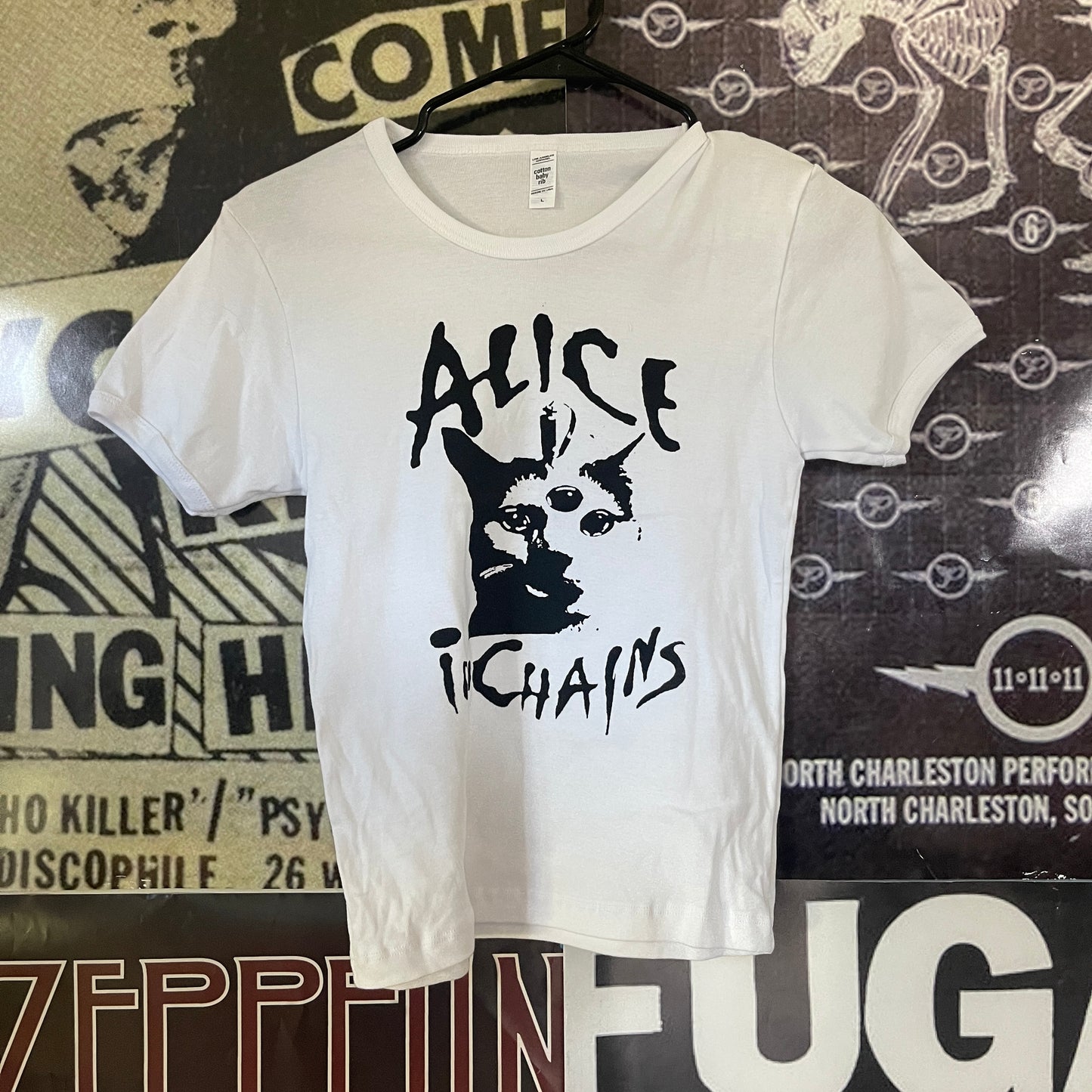 Alice In Chains long white baby tee