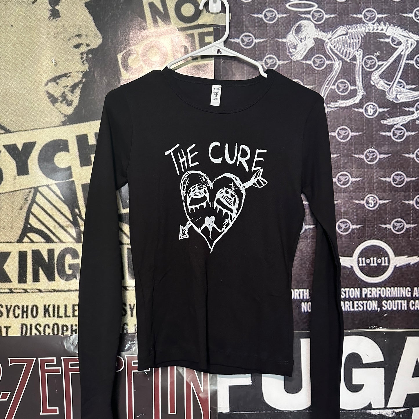 The cure heart black long sleeve