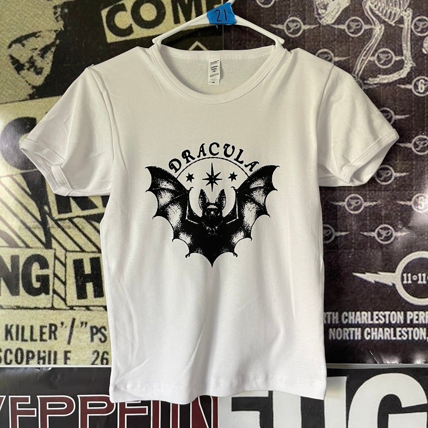 Dracula white long baby tee