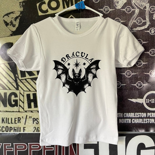 Dracula white long baby tee