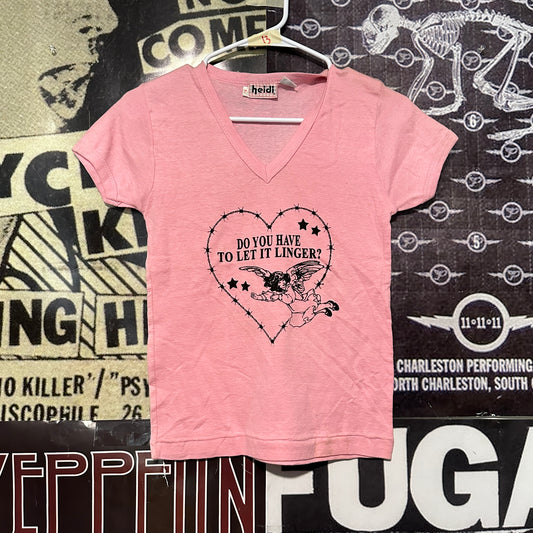 Linger pink babydoll tee SM/MED