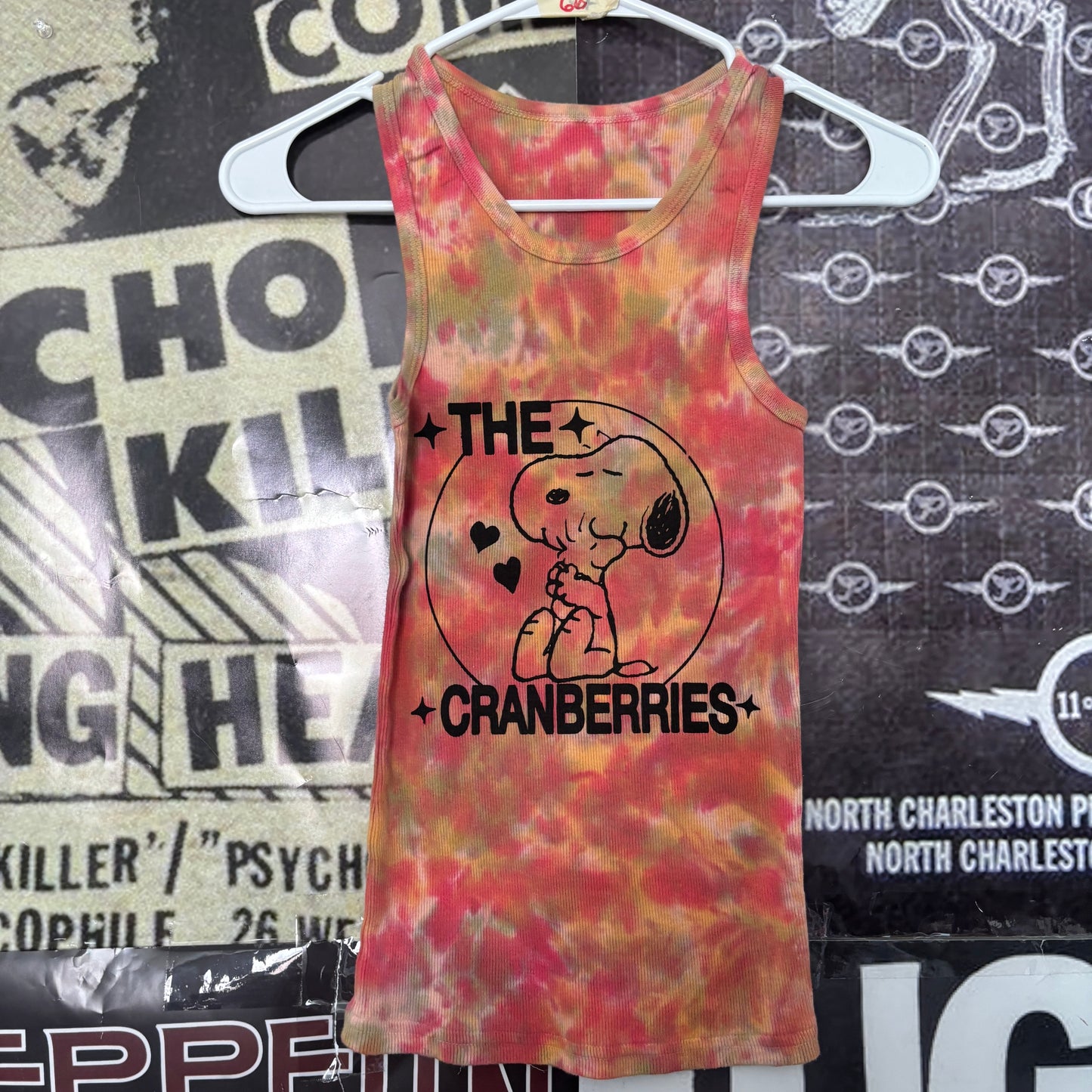 The cranberries tie dye rib tank SM/MED