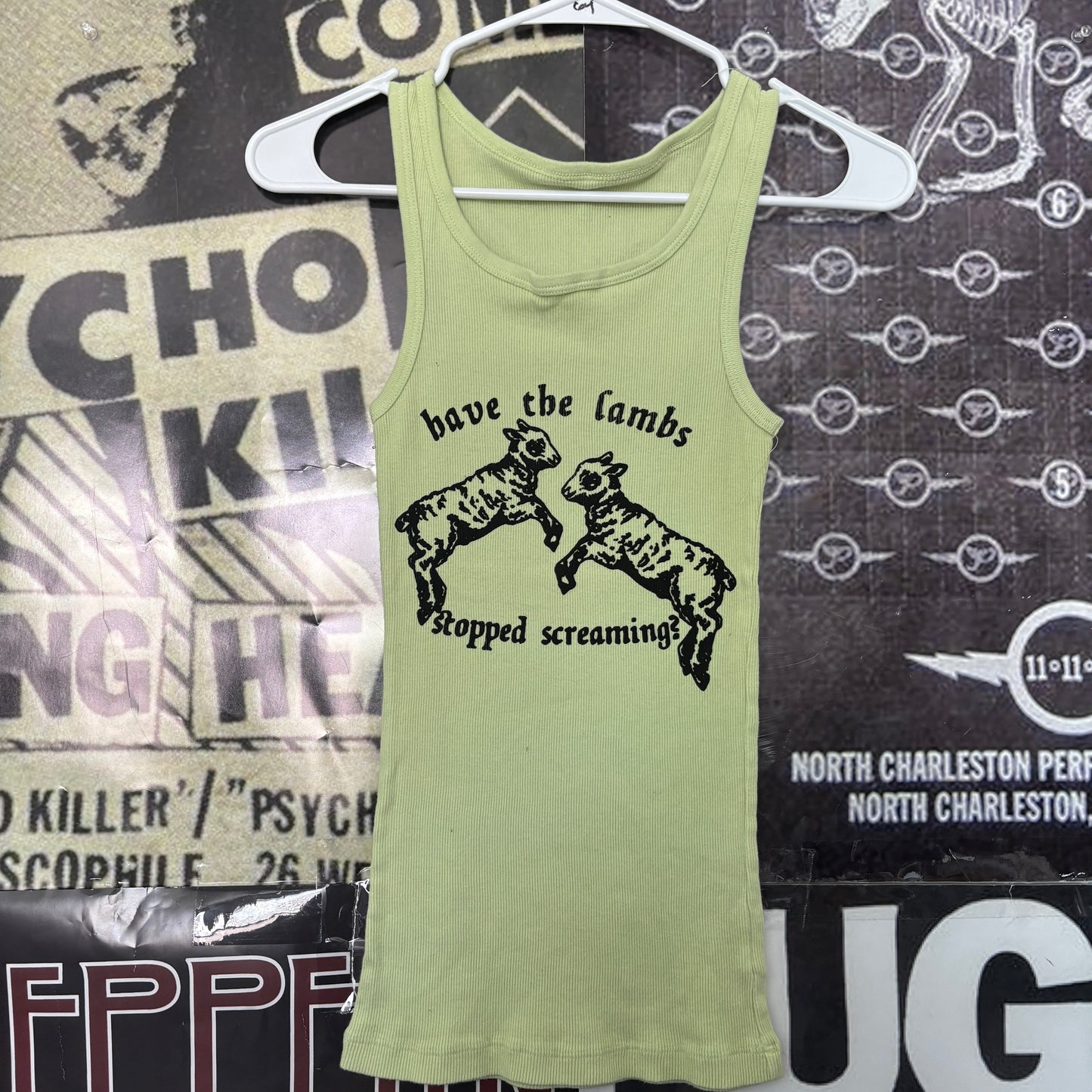 Silence lambs green rib tank SM