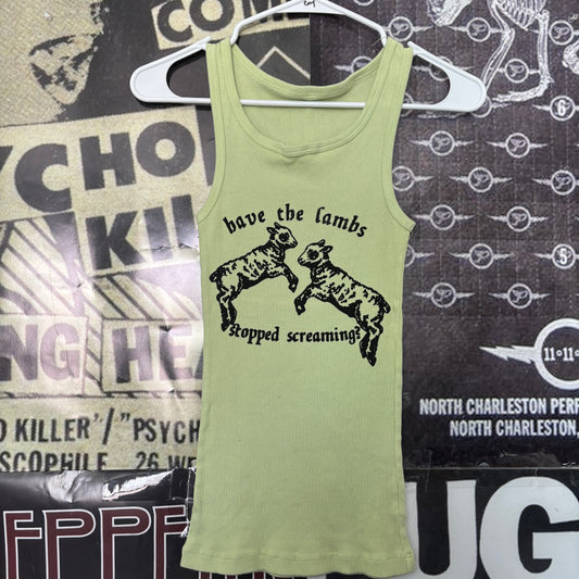 Silence lambs green rib tank SM