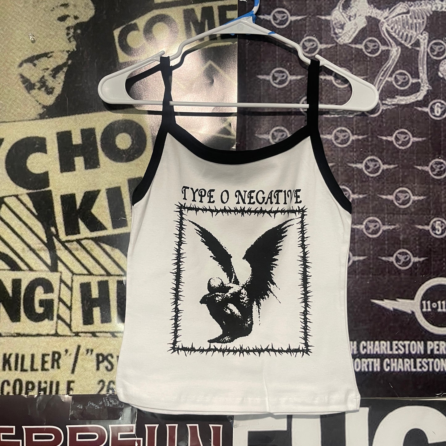 Type O negative black/white baby tank