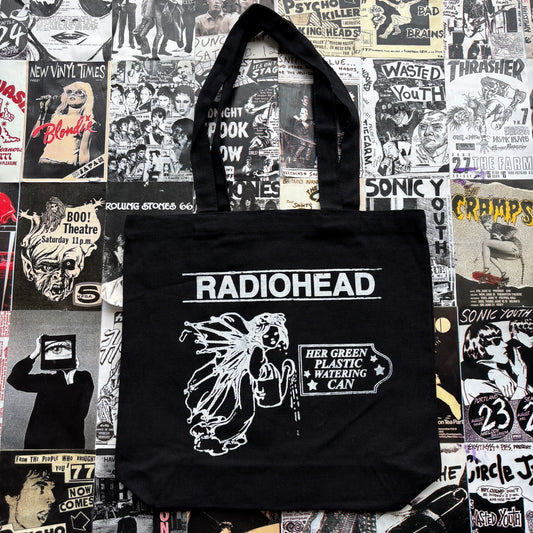 Radiohead black tote bag