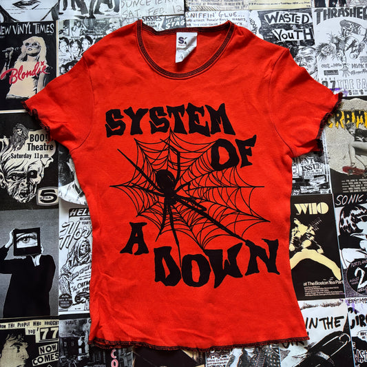 System of a Down orange/black baby tee