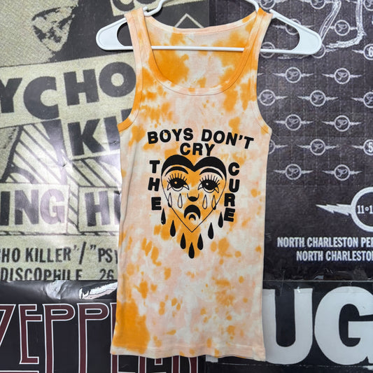 Boys don’t cry orange ribbed tank MED