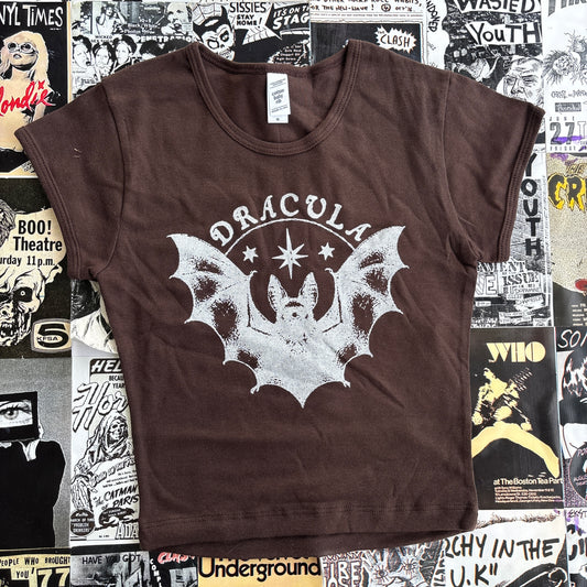 Dracula brown crop baby tee SM