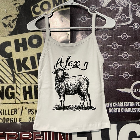 Alex g  white baby tank