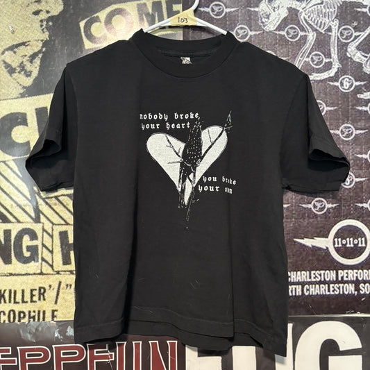 Elliott smith heart black boxy tee
