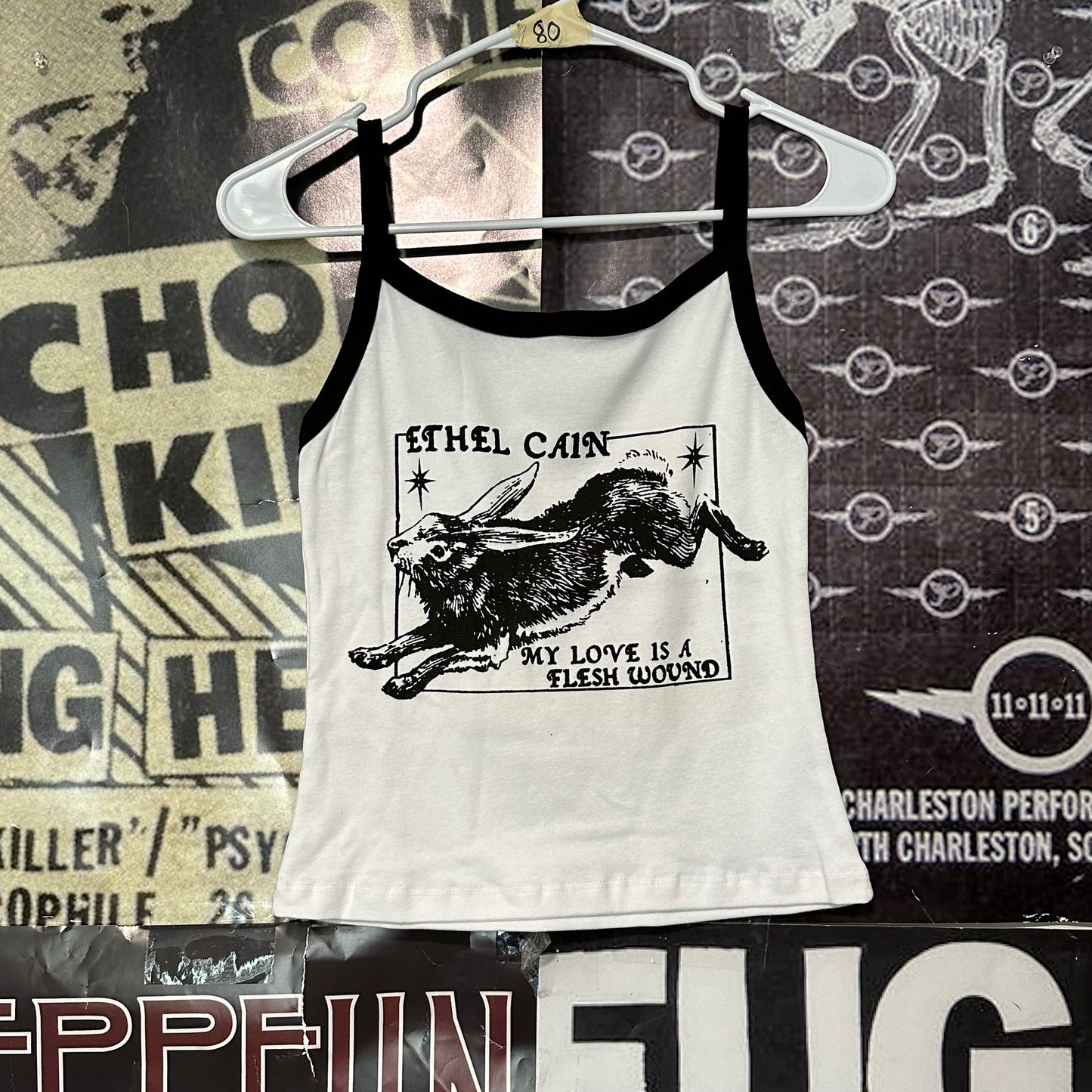 Ethel cain black/white baby tank