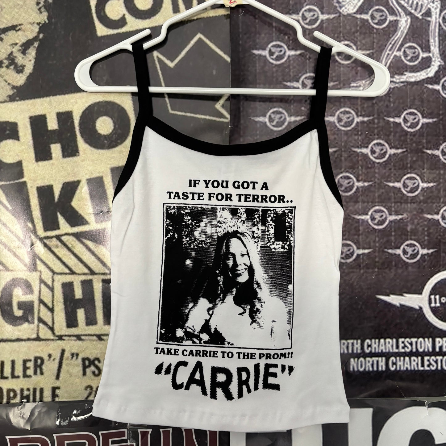 Carrie black/white baby tank