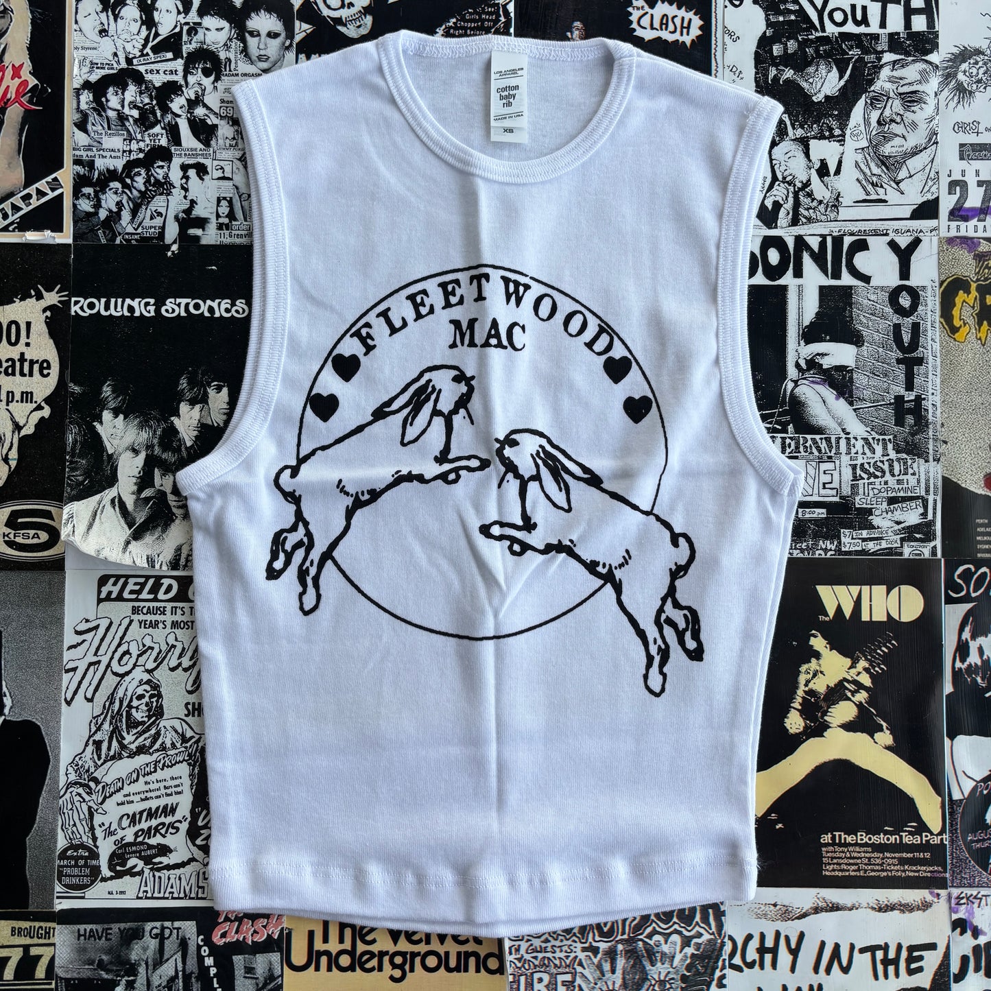 Fleetwood mac white tank XS
