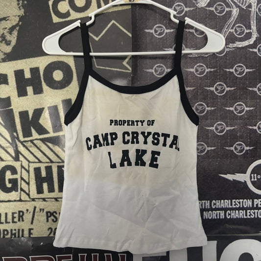 Camp crystal lake black/white baby tank