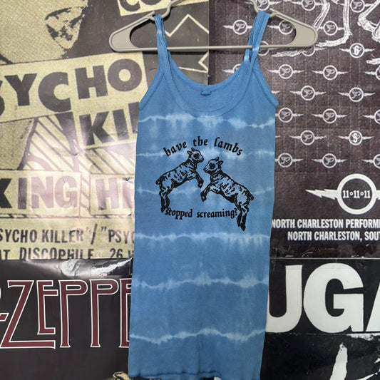Silence lambs blue tie dye tank SM