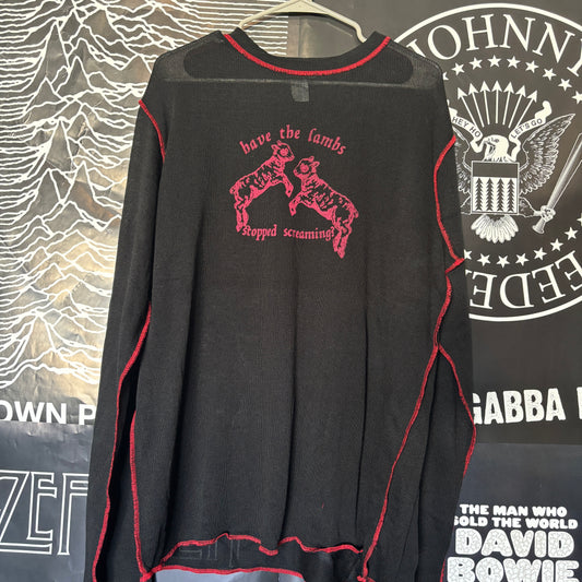 Silence lambs black/red mesh long sleeve LAR/XL