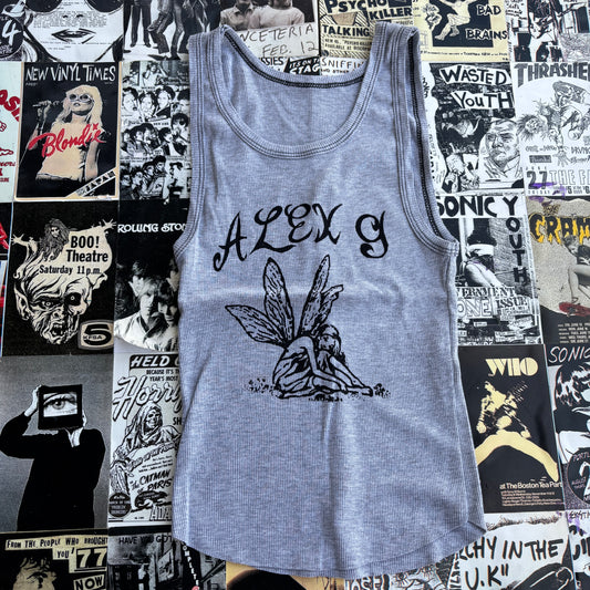 Alex g grey ribbed tank SM/MED