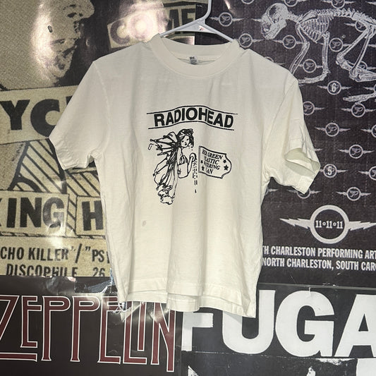 RADIOHEAD cream boxy tee