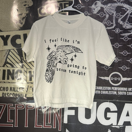 TWIN PEAKS OWL cream boxy tee