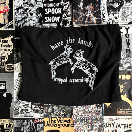 SILENCE LAMBS black/white tube top