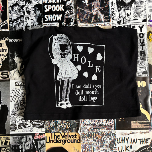 DOLL PARTS black/white tube top