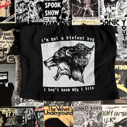VIOLENT DOG black/white tube top