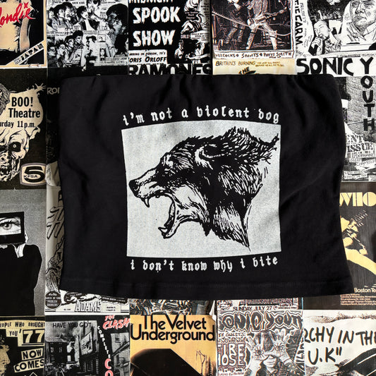 VIOLENT DOG black/white tube top
