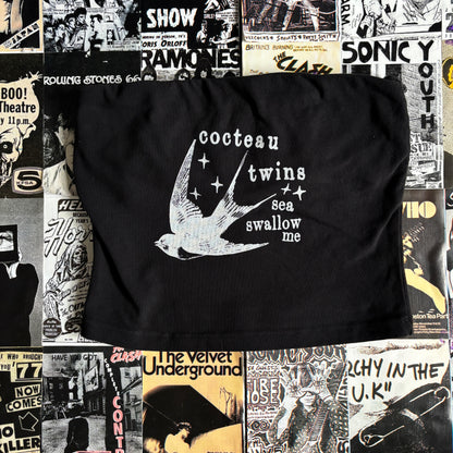 COCTEAU TWINS black/white tube top