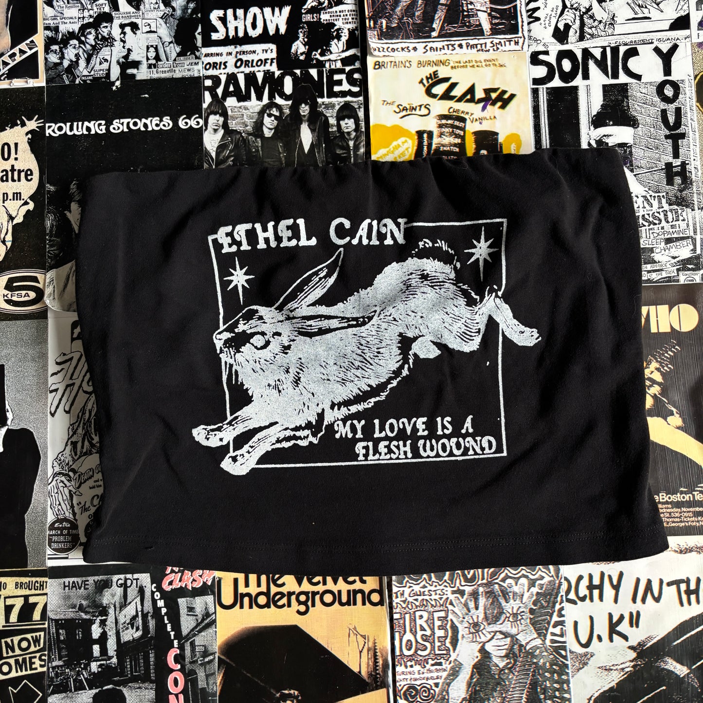 ETHEL CAIN black/white tube top